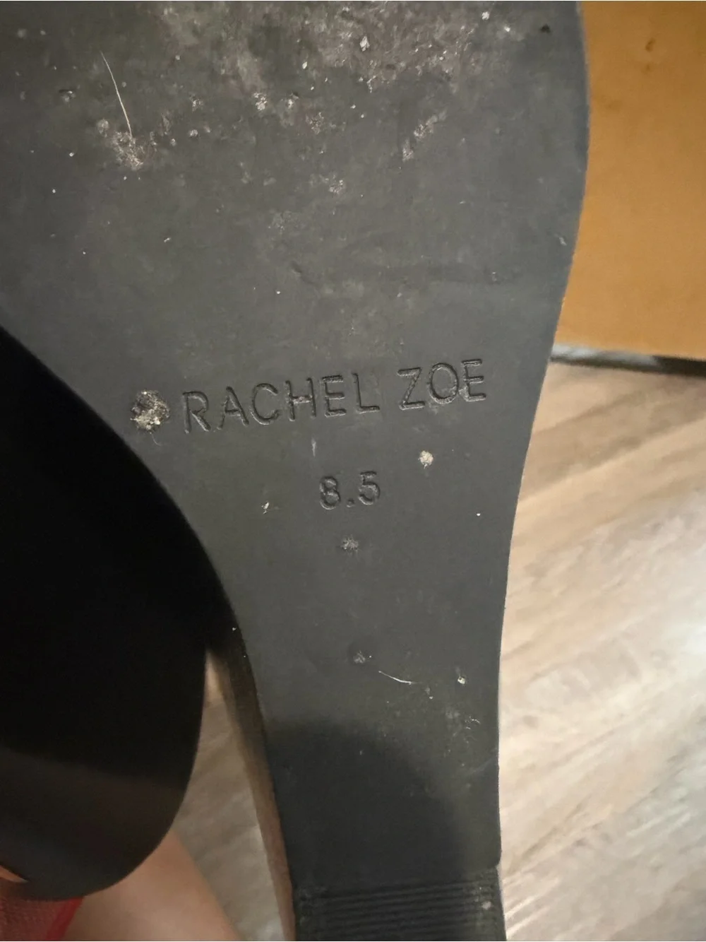 Rachel Zoe Black Textured Platform Wedge Slide Sandals